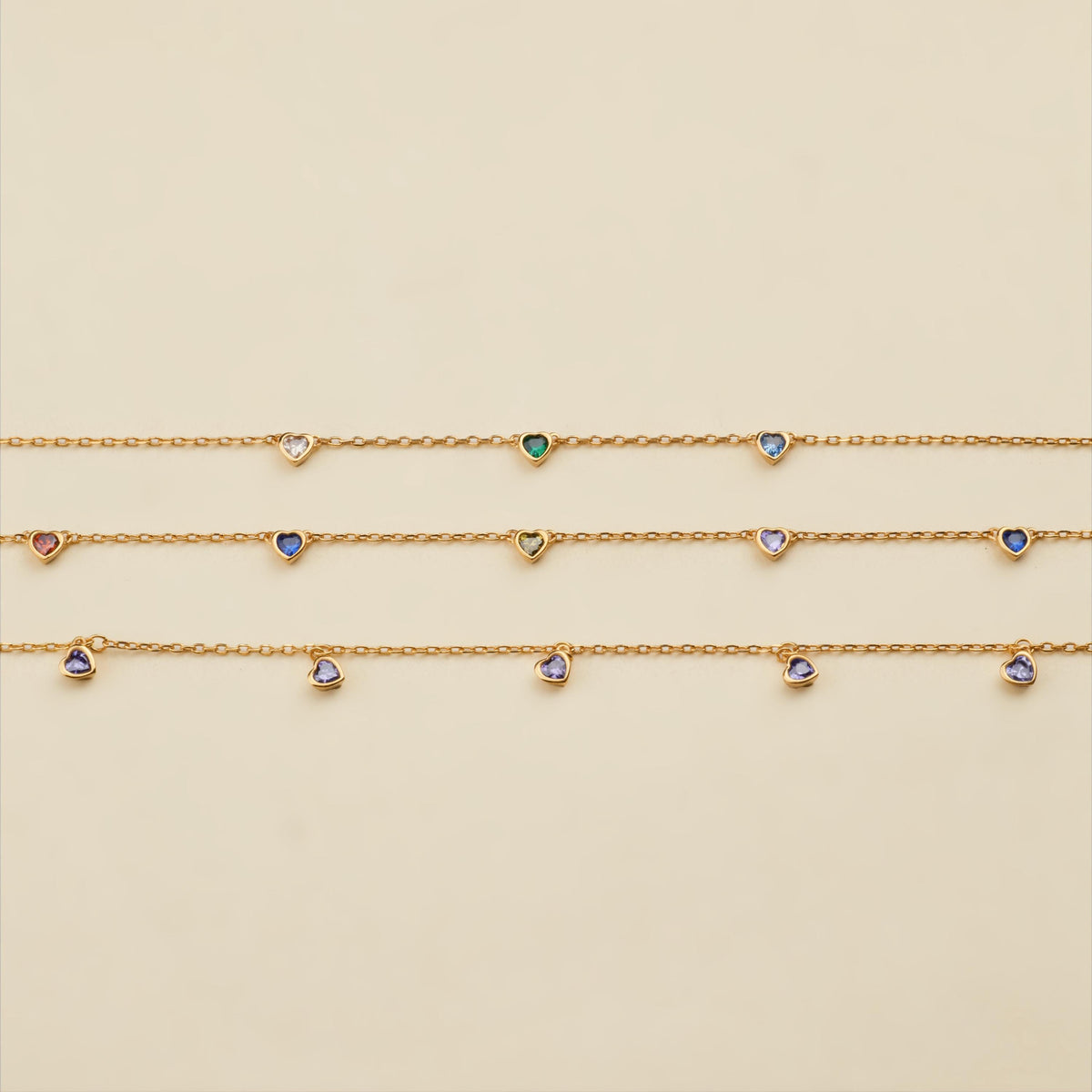 Personalized Birthstone Heart Necklace