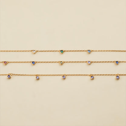 Personalized Birthstone Heart Necklace