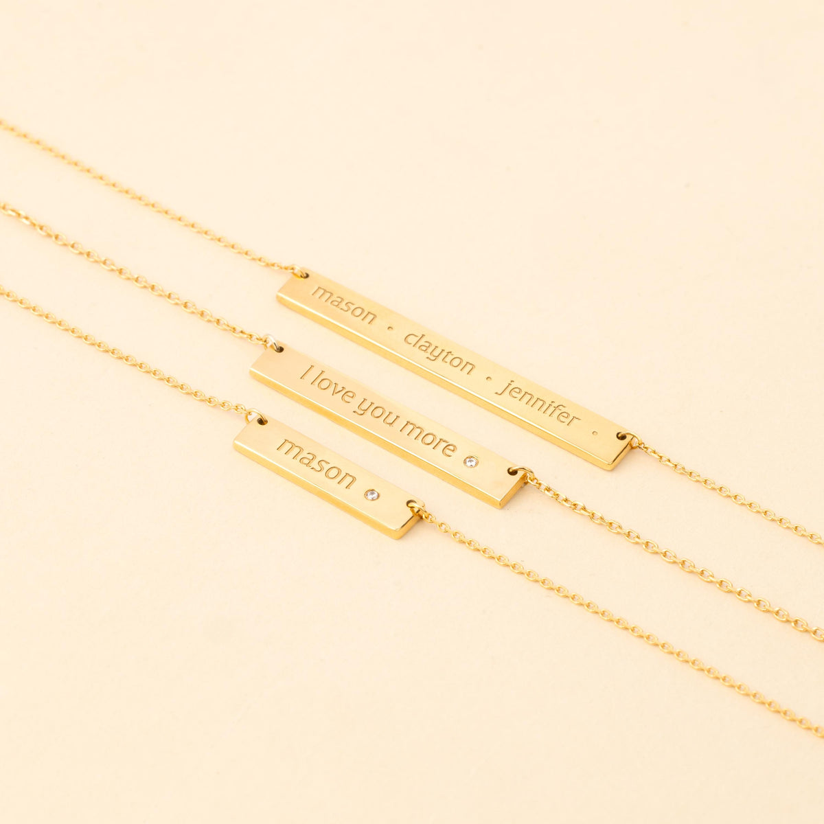Personalized Name Bar Necklace