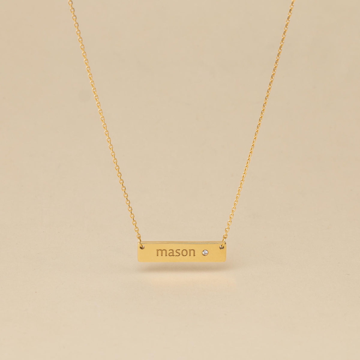 Personalized Name Bar Necklace