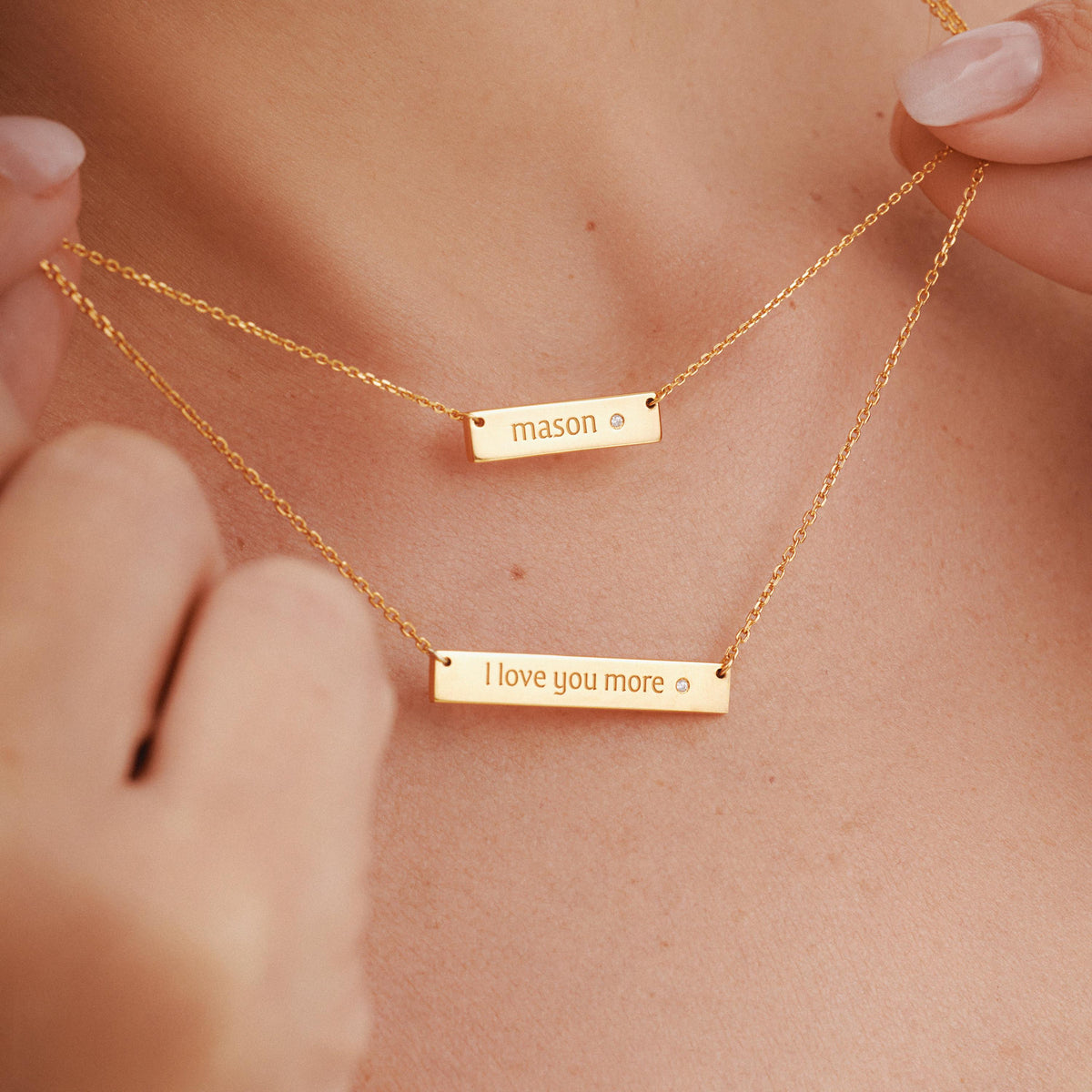 Personalized Signature Bar Necklace