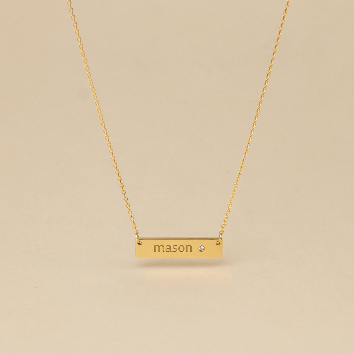 Personalized Handwriting Bar Necklace