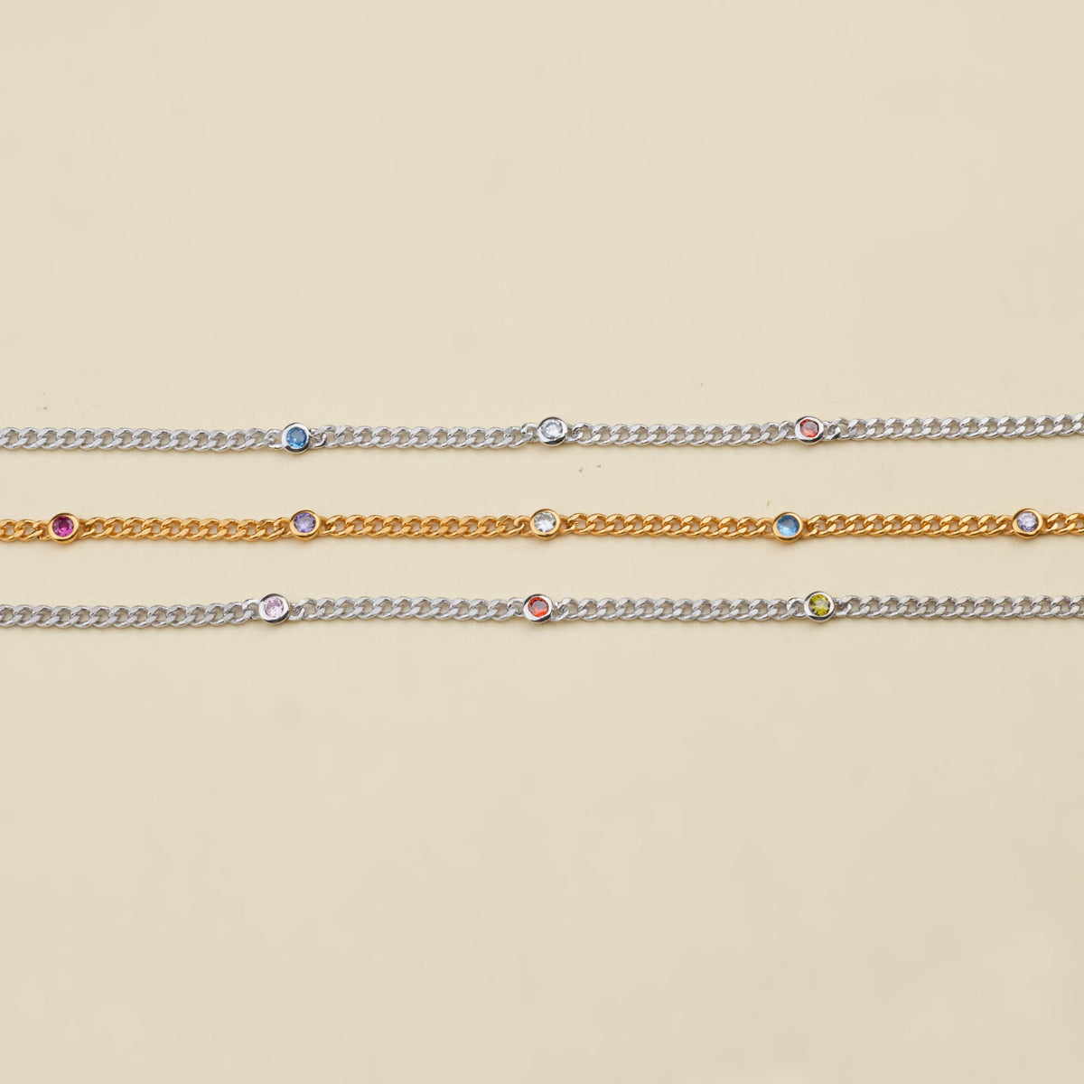 Personalized Birthstone Necklace or Bracelet