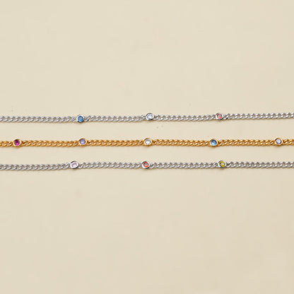 Personalized Birthstone Necklace or Bracelet