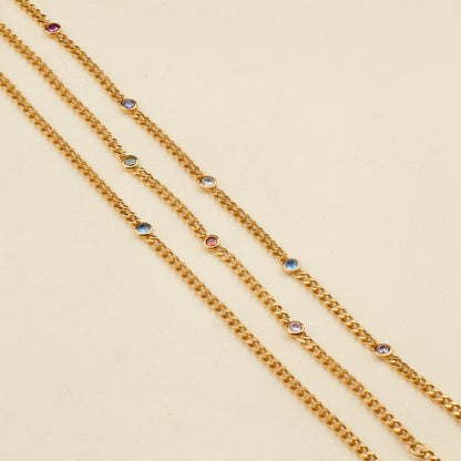 Personalized Birthstone Necklace or Bracelet